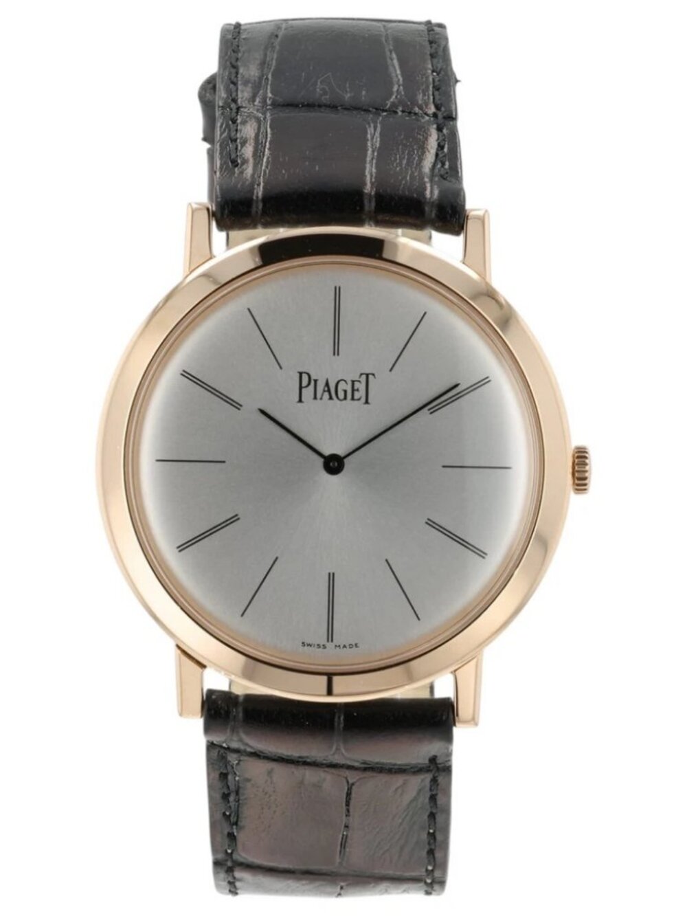 Piaget Altiplano Mecanique Silver Dial 18k Rose Gold 38mm Manual Wind
